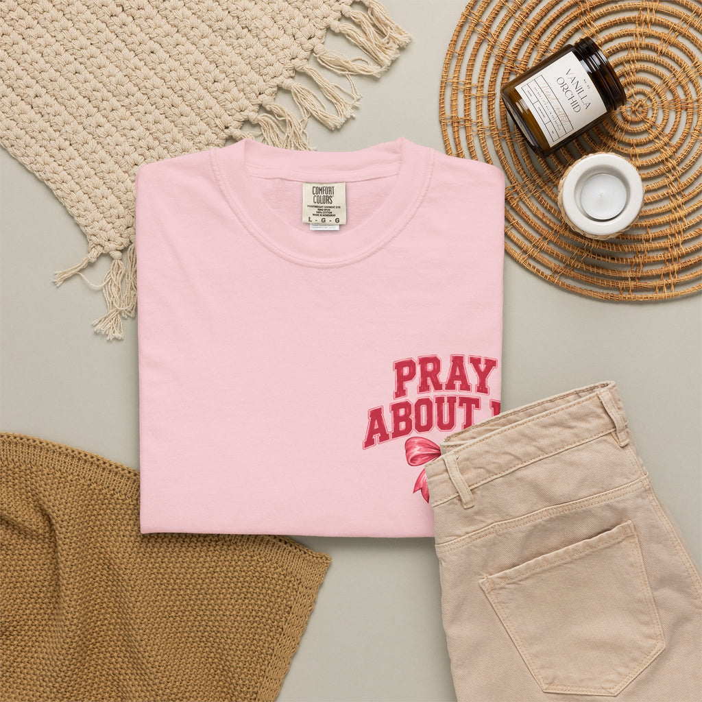 The Pray About It Graphic Tee – Pink