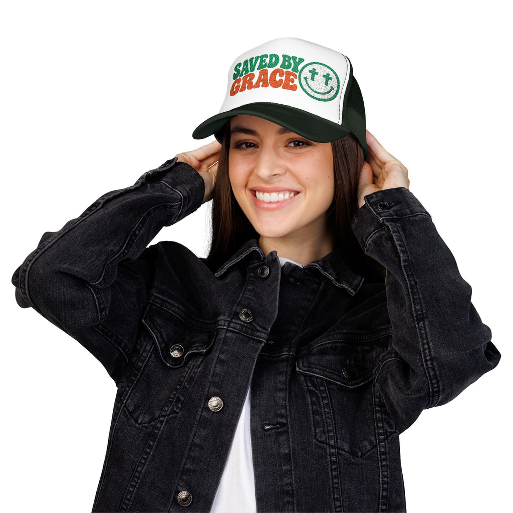 Saved by Grace Foam Trucker Hat