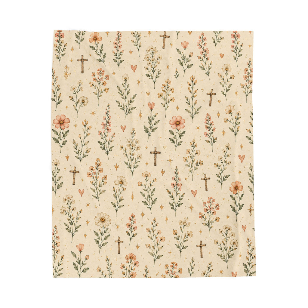 The Planted in Purpose Velveteen Throw Blanket