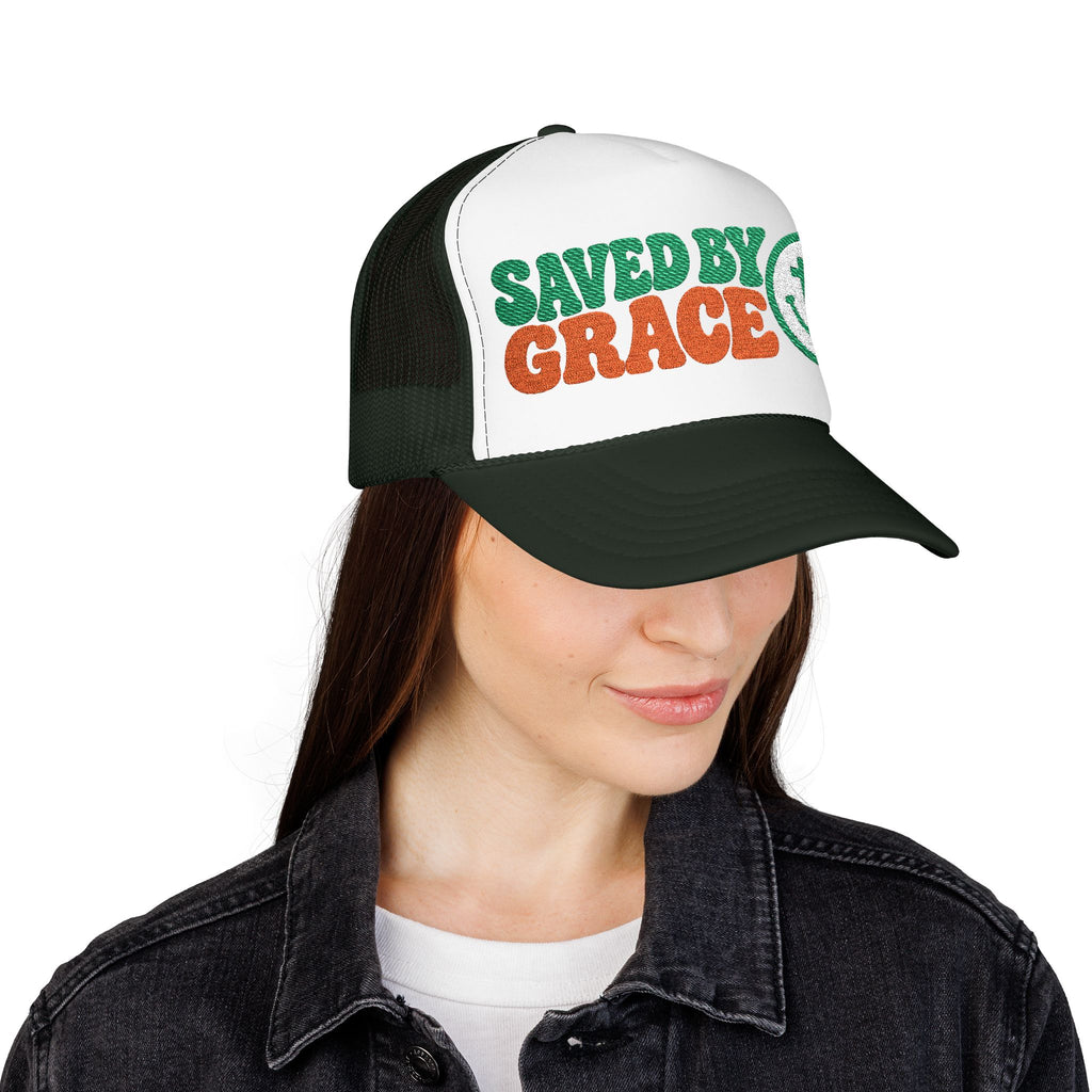 Saved by Grace Foam Trucker Hat