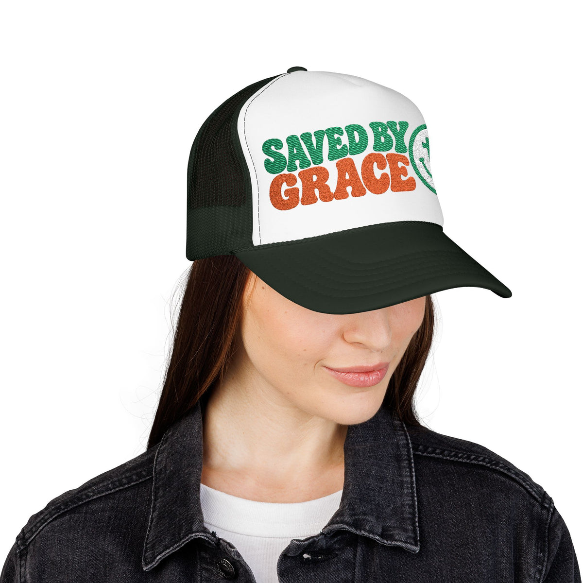 Saved by Grace Foam Trucker Hat