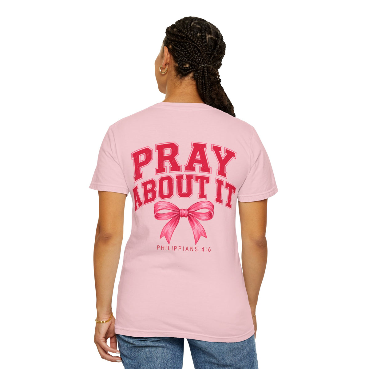 The Pray About It Graphic Tee – Pink