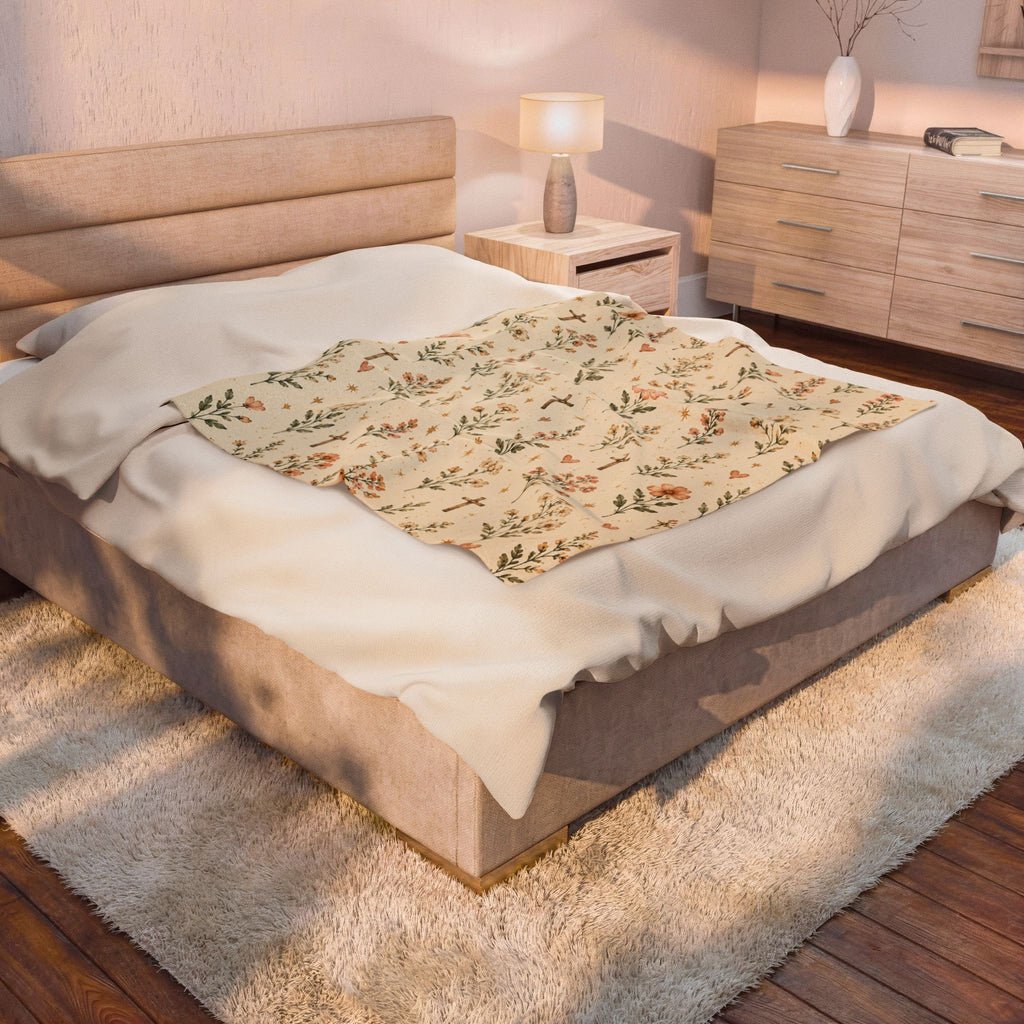 The Planted in Purpose Velveteen Throw Blanket