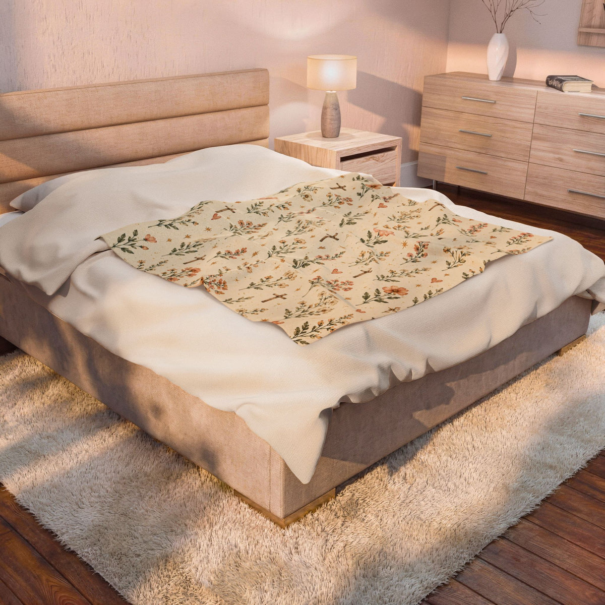 The Planted in Purpose Velveteen Throw Blanket