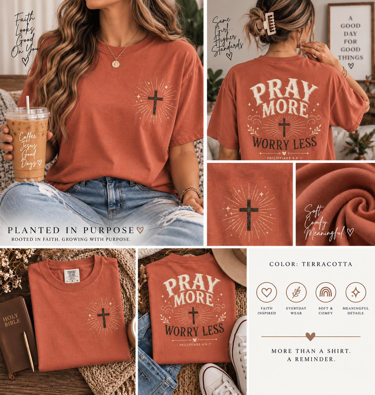Pray More Worry Less Tee