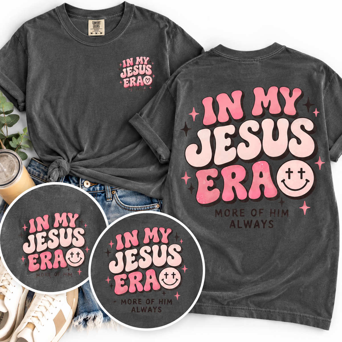 The In My Jesus Era Graphic Tee – Gray